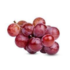 Fresh red grape isolated on white background