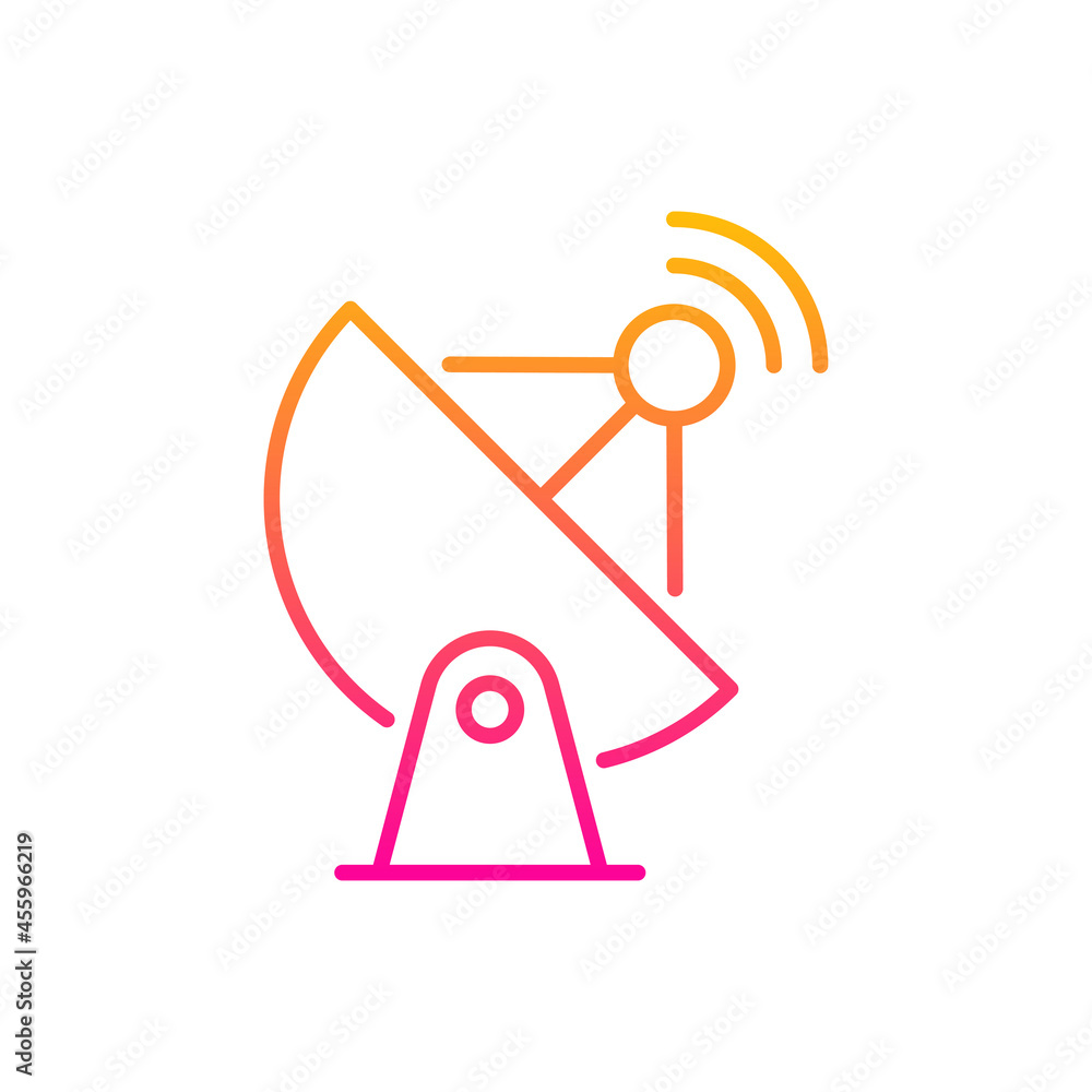 Poster gps signal vector gradient icon style illustration. eps 10 file