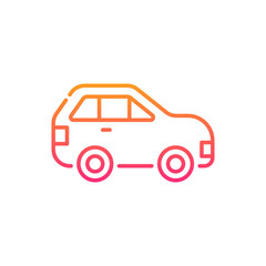 Car vector gradient icon style illustration. Eps 10 file