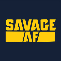 Savage AF. A minimal design vector for t-shirt printing