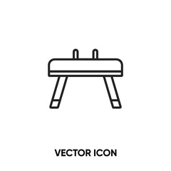 Vaulting horse vector icon. Modern, simple flat vector illustration for website or mobile app.Gymnast or gym equipment symbol, logo illustration. Pixel perfect vector graphics	