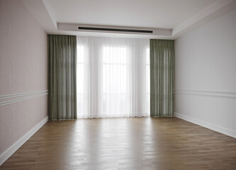 Empty realistic room apartment