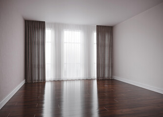 Empty realistic room apartment