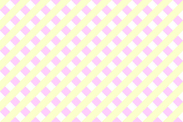 ピンクとイエローのストライプ柄の背景。バレンタインのコンセプト。