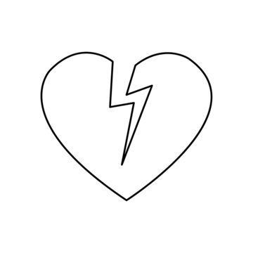 recommend clip art: broken heart icon, vector illustration