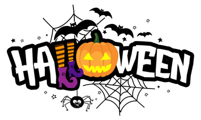 Boo Squad - Halloween t shirt, lettering labels design. Cute badge. Hand drawn isolated emblem with quote. Halloween party sign or logo. scrap booking, posters, greeting cards, banners, textiles.