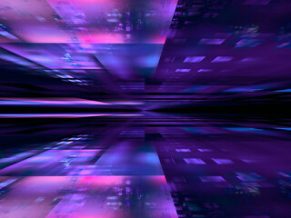 Fototapeta premium Simple technology style background with perspective effect - 3d illustration