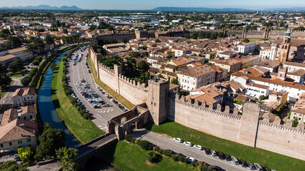 Cittadella: walled city in the Veneto region - obrazy, fototapety, plakaty