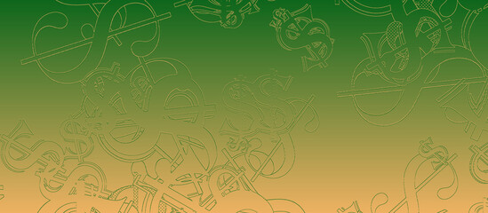Fototapeta na wymiar Abstract dollar sign grunge texture background image.