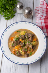 Turkish Kuzu Haslama - Lamb Stew with Potatoes and Carrot