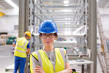 Workers in steel factory