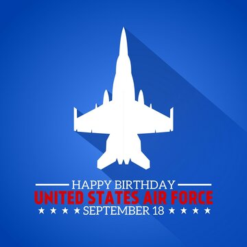 United States Air Force birthday theme icon symbol. Vector illustration. Suitable for Poster, Banners, campaign and greeting card. 