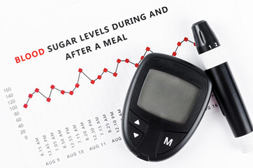 The diabetic measurement On Blood Glucose Level during.