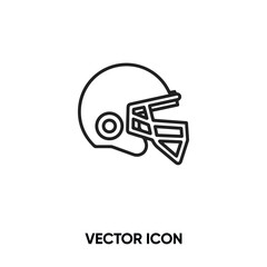 Football helmet vector icon. Modern, simple flat vector illustration for website or mobile app.American football symbol, logo illustration. Pixel perfect vector graphics
