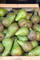 Green Pears on Market