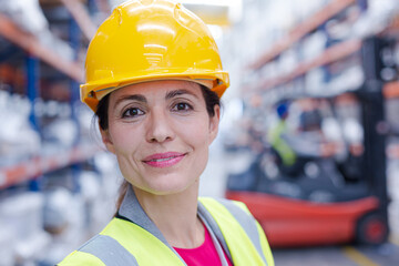 Portrait confident male supervisor in factory