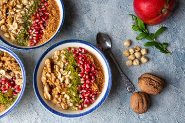 Traditional delicious Turkish dessert; Ashura (Asure)