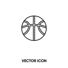 Basketball vector icon. Modern, simple flat vector illustration for website or mobile app.Ball symbol, logo illustration. Pixel perfect vector graphics	