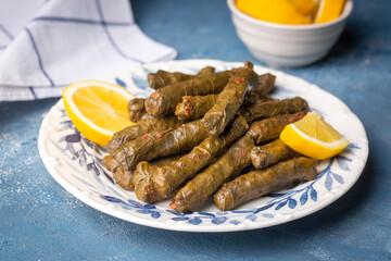 Traditional delicious Turkish foods; stuffed leaves (yaprak sarmasi)