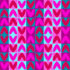 seamless pattern background with hearts design