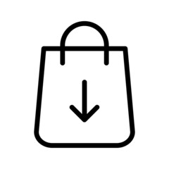 Shopping bag vector icons set. buy illustration sign collection. sale symbol or logo.
