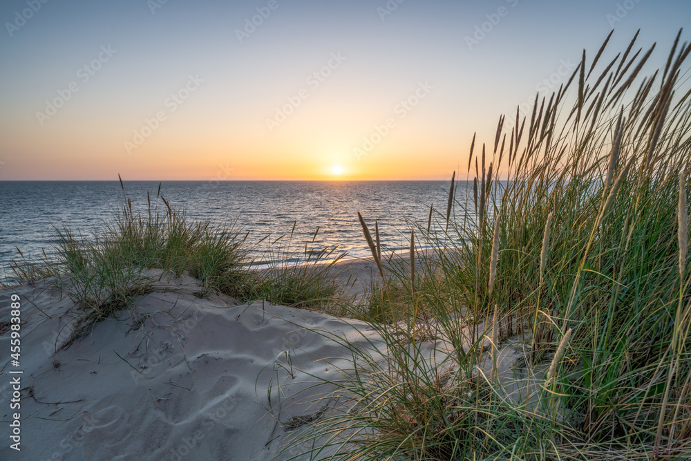 Wall mural sunset at the dune beach