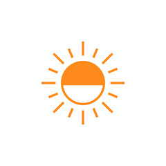 sun vector logo concept icon design template	