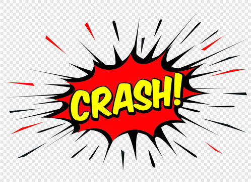 Comic Crash icon. Vector illustration.