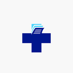 Obraz premium blue Health Paper symbol