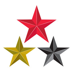 Fototapeta premium Three star,Icon Vector,Logo illustration