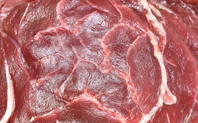 beef meat slice for cook in sukiyaki or shabu Japanese food on plate