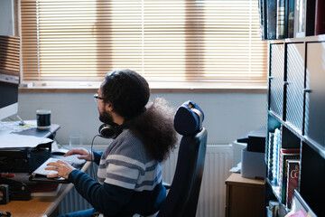 Man working at computer in office
