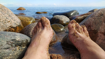 Rest on the ocean coast.