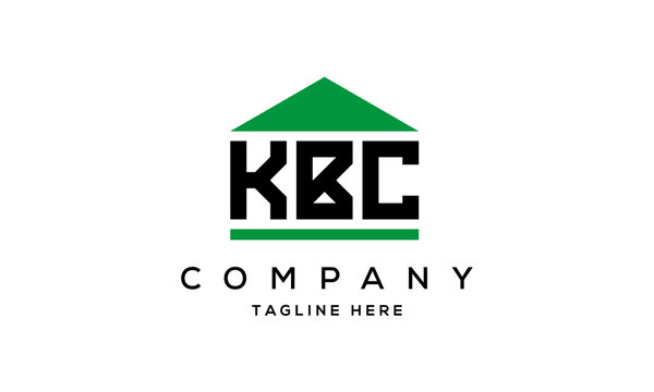 KBC three letter house for real estate logo design