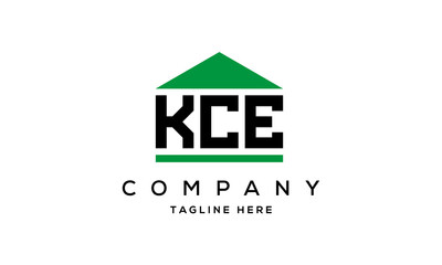 KCE three letter house for real estate logo design