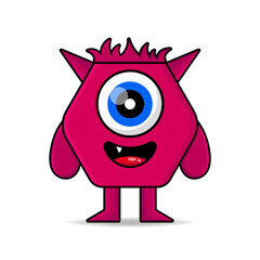 cute vector cartoon monsters. Design for print, decoration, t-shirt, illustration, or sticker mascot kawaii