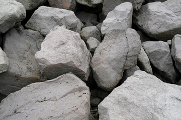 Big rocks along the coast of Iceland