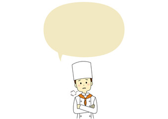 悩み、困っている飲食店店員の意見、フキダシ