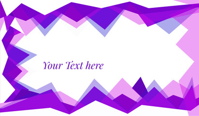 Abstract purple triangle background with empty space for text. Add your text. Banner design background