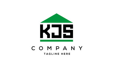 KJS three letter house for real estate logo design