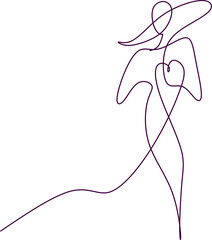 Continuous Line Drawing of Woman Abstract Body, Fashion Minimalist Concept, Woman Beauty Drawing, Vector Illustration. Good for Prints, T-shirt, Banners, Slogan Design Modern Graphics Style