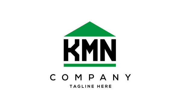 KMN three letter house for real estate logo design