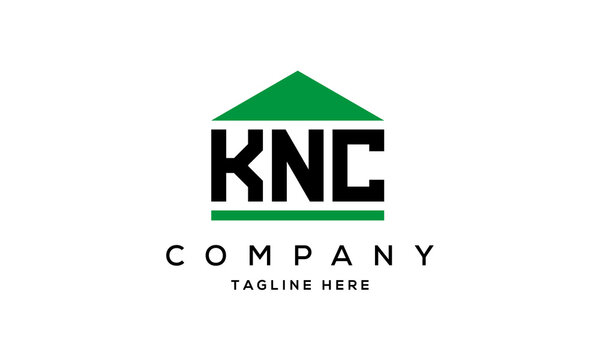 KNC three letter house for real estate logo design
