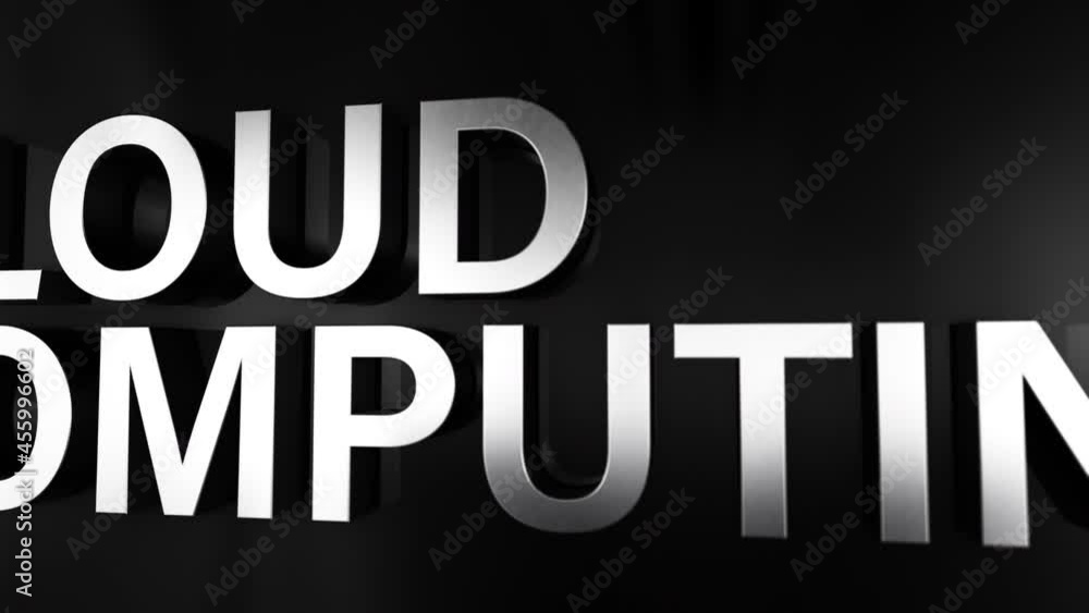 Poster 3d chrome text word flying of technology consulting concept animation effect. 4k 3d animation of con