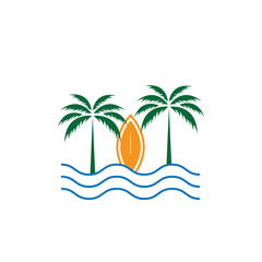 Fototapeta na wymiar summer tree logo logo icon vector Template.
