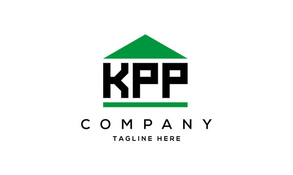KPP three letter house for real estate logo design