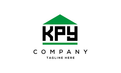 KPY three letter house for real estate logo design