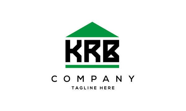 KRB three letter house for real estate logo design