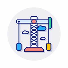 Oil Pump Production icon in vector. Logotype