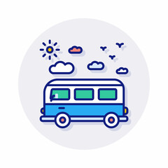 Transportation icon in vector. Logotype